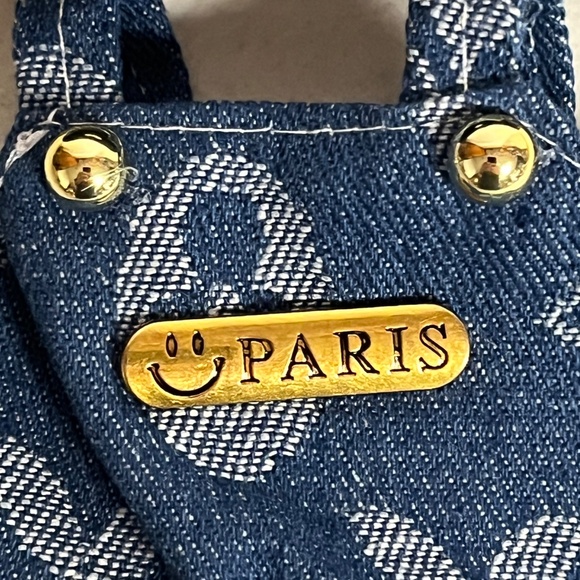 Designer Overalls Boots Bucket Hat 3 Piece Outfit For Labubu Denim Blue Jean - Picture 5 of 10